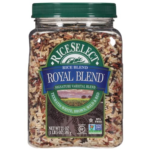 RiceSelect Royal Blend, Texmati White, Brown, Wild, and Red Rice, 21 Ounce Jar von RiceSelect