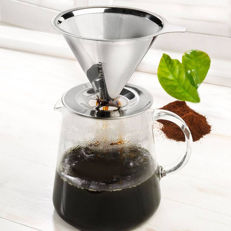 Pour-Over Edelstahl-Permanentfilter von Trendglas Jena