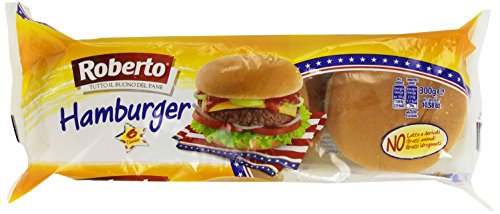 Roberto Hamburger 5 x 6 x 50g = 1500g Weizenbrötchen mit Palmöl. Zur Zubereitung für Hamburger. von Roberto