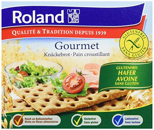 Roland Knäckebrot Hafer - glutenfrei, vegan, 2er Pack (2 x 230 g)