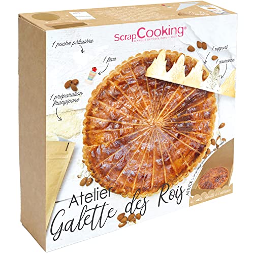 SCRAP COOKING - Set mit Atelier "Galette der Könige" – Backset mit Fangipane, Bohne, Krone, Spritzbeutel, Rezept – 3799 von ScrapCooking