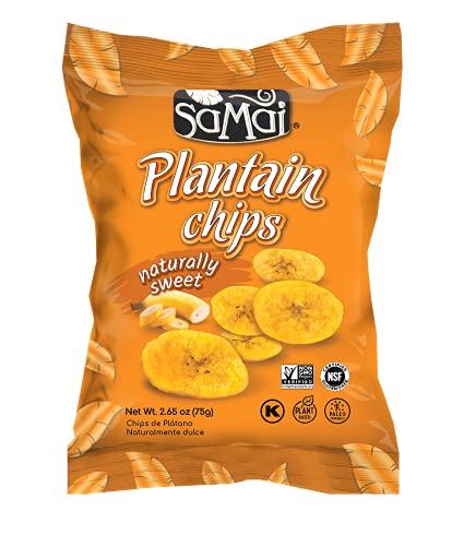 Samai Plantain Chips, Naturally Sweet, 2.65 Ounce (Pack of 15) - Packaging may vary von Samai