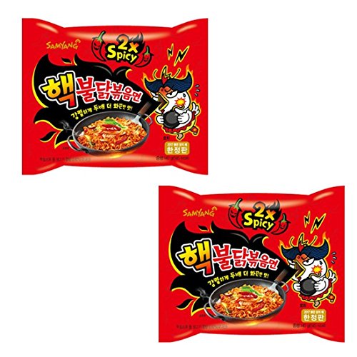 Samyang Hack Buldak Bokeum Ramen 2 Stück Hot Spicy Fire Nudel Spiciest von SAMYANG