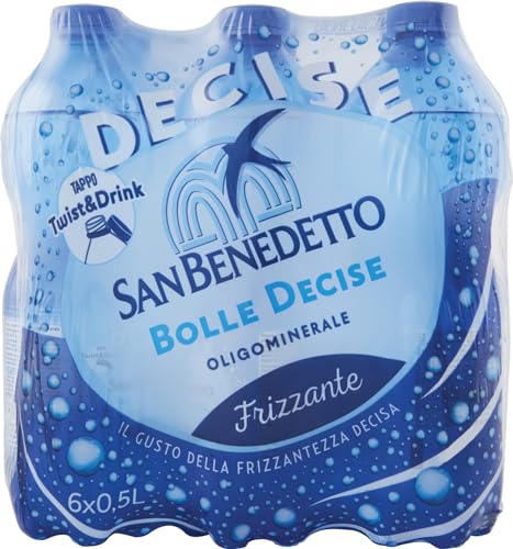 San Benedetto: Sparkling Wasser 16,9 Flüssigunze (500 ml) Flaschen (6 Stück) [Italienische Import] von San Benedetto