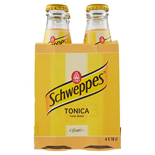 Schweppes: "Tonica" Tonic Wasser 6.08 Flüssigunze (18cl) Flaschen (4 Stück) [Italienische Import]