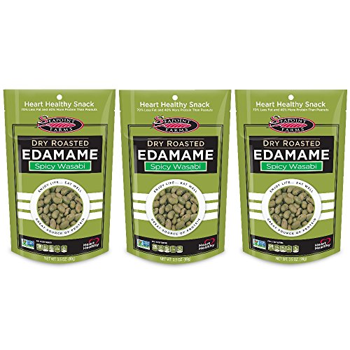 Seapoint Farms Dry Roasted Edamame, Wasabi, 3.5-Ounce Pouches (Pack of 3) von SEAPOINT FARMS