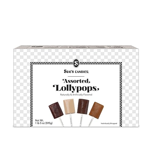 See's Candies 1 lb. 5 oz. Assorted Lollypops-All 4 flavors by Sees Candies, Inc. [Foods]