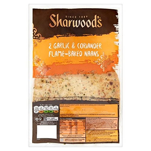 Sharwood Der Knoblauch Und Koriander Naans 2 Pro Packung (Packung mit 4)