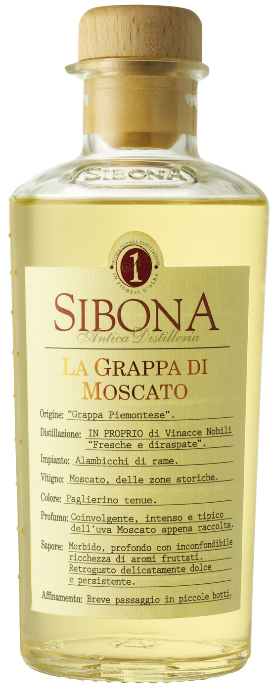 Sibona Grappa di Moscato 0,5 ltr