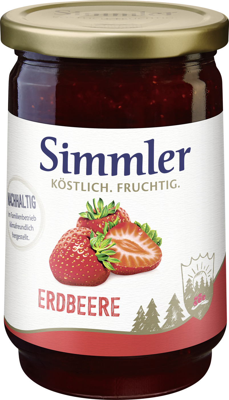 Simmler Konfitüre EXTRA Erdbeere 450G