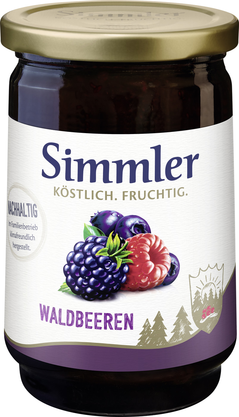 Simmler Konfitüre EXTRA Waldbeeren 450G