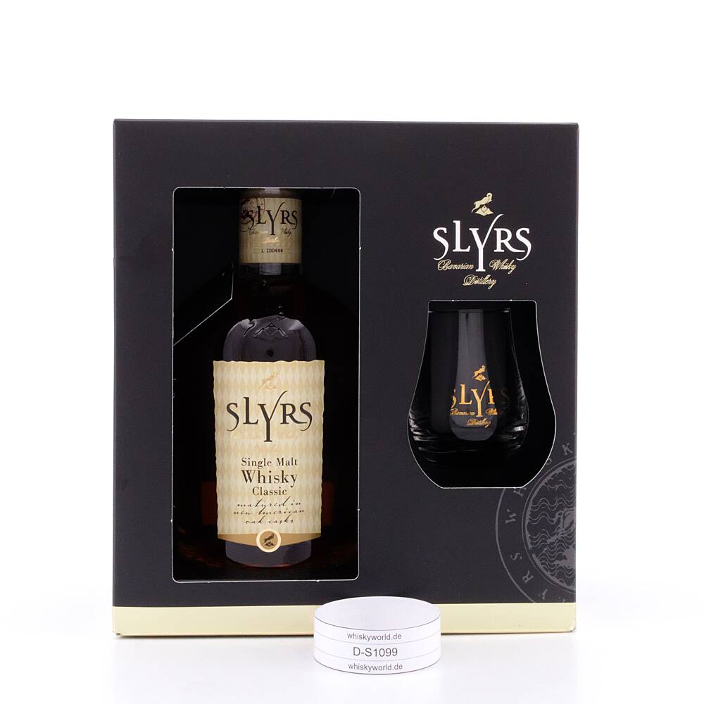 Slyrs Single Malt Whisky On Pack mit Slyrs Glas 0,70 L/ 43.0% vol