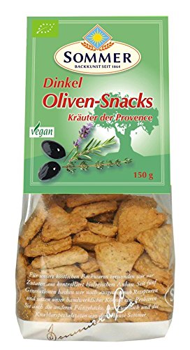 Sommer & Co. Bio Dinkel Oliven-Snacks Kräuter, vegan (12 x 150 gr)