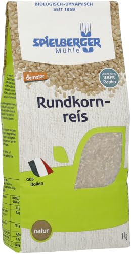 Spielberger Bio Rundkornreis, natur, demeter (1 x 1 kg) von Spielberger Mühle