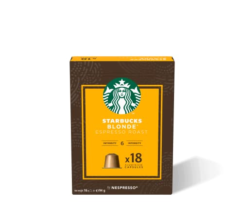 Starbucks Nespresso Pods Blond Braten 18 Kapseln Nur kompatibel mit Original Line Maschine von Starbucks