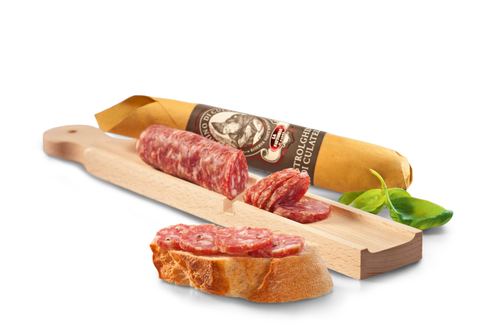 Strolghino auf Schneidebrett 180g Stück von La Fattoria di Parma Srl