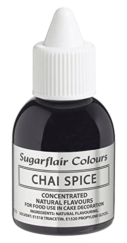 Sugarflair Natürliches Lebensmittelaroma Chai Spice, Intensives Aromatropfen für Kuchen, Cupcakes, Frostings, Getränken, Eis - 100% Natural Flavour - 30 ml von Sugarflair Colours