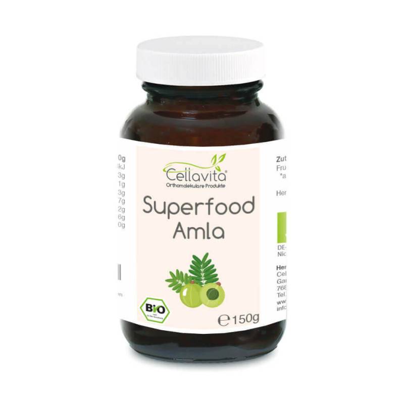 Superfood Amla bio Pulver 150g im Glas