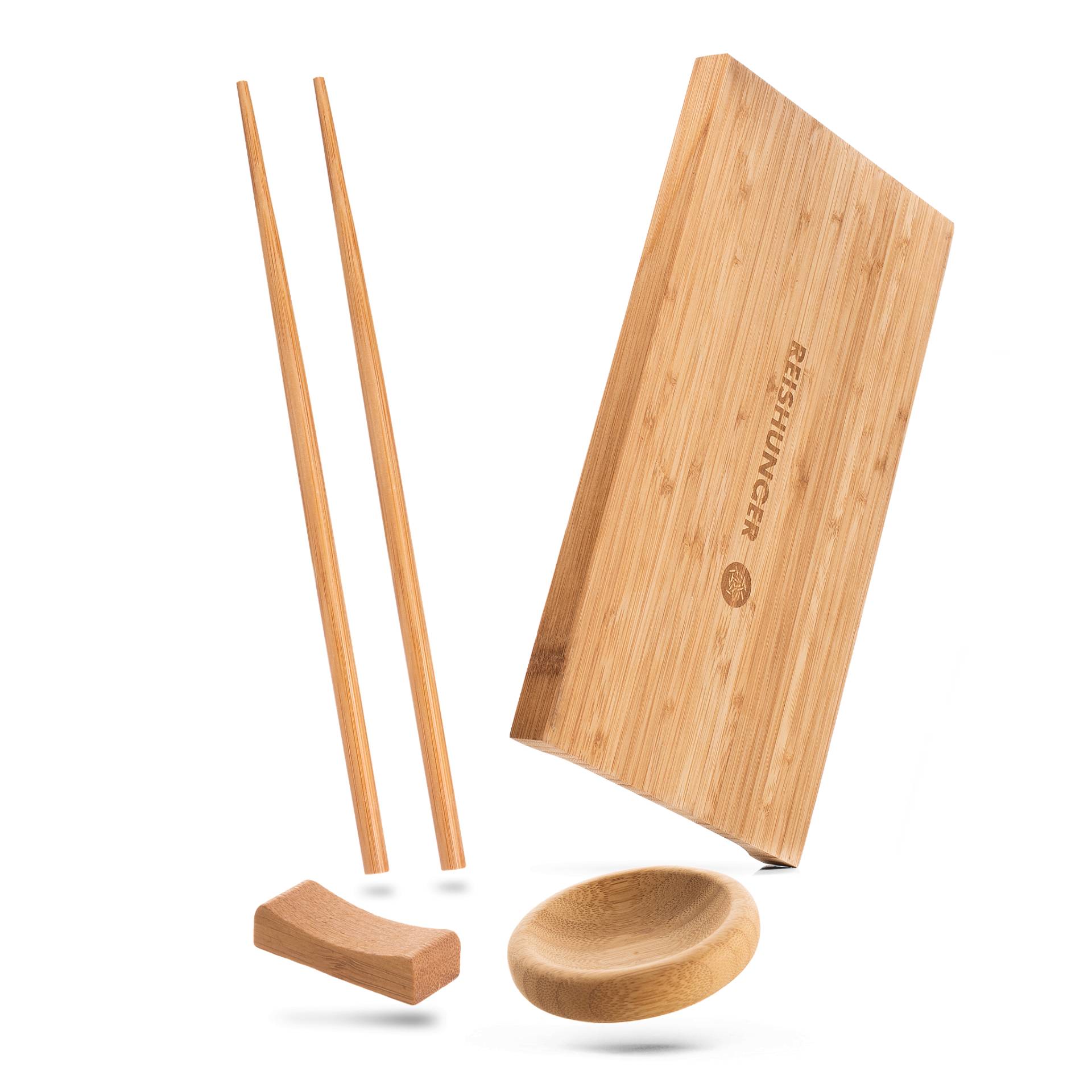 Sushi Servier Set aus Bambus (12er Set)