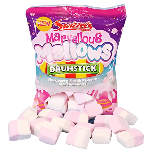 Swizzels Marvellous Mallows Drumstick Raspberry & Milk Flavour Marshmallows 110g von Swizzels