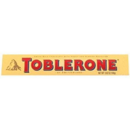 TOBLERONE SWISS MILK CHOCOLATE WITH HONEY AND ALMOND NOUGAT 6 X 100 G BARS