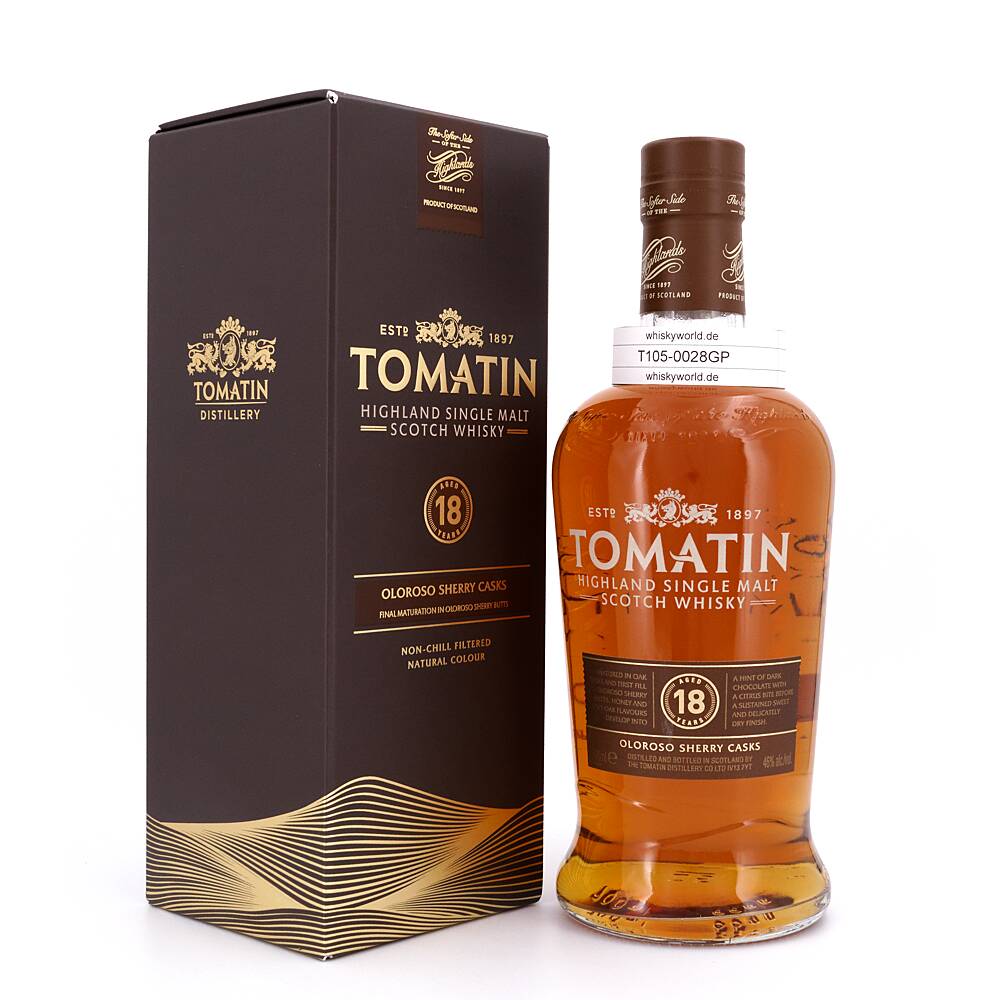 Tomatin 18 Jahre finish in Oloroso Sherry Butts 0,70 L/ 46.0% vol