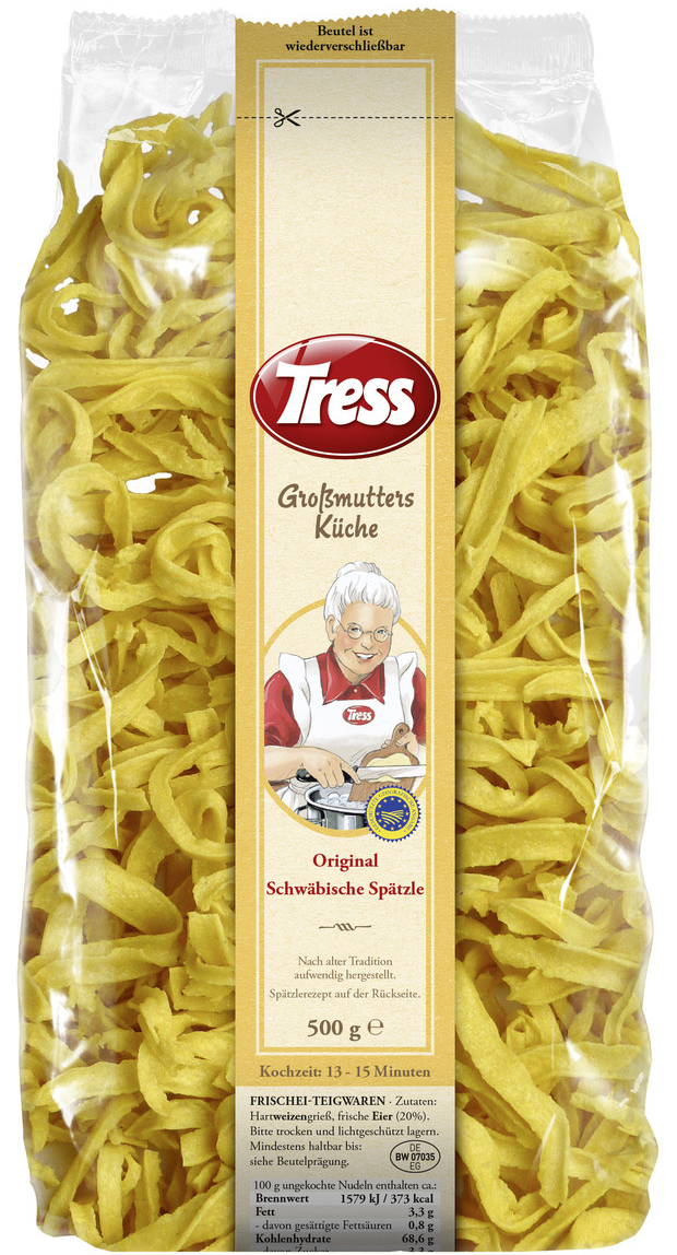 Tress Großmutters Küche Original Schwäbische Spätzle 500G