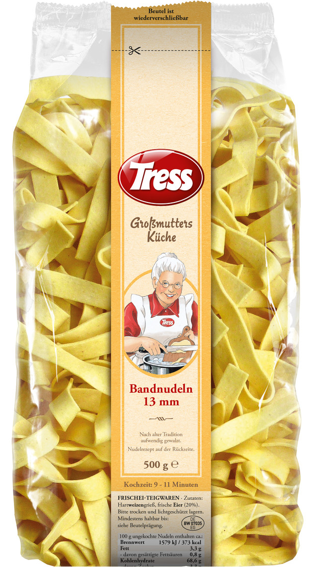 Tress Großmutters Küche breite Nudeln 13mm 500G