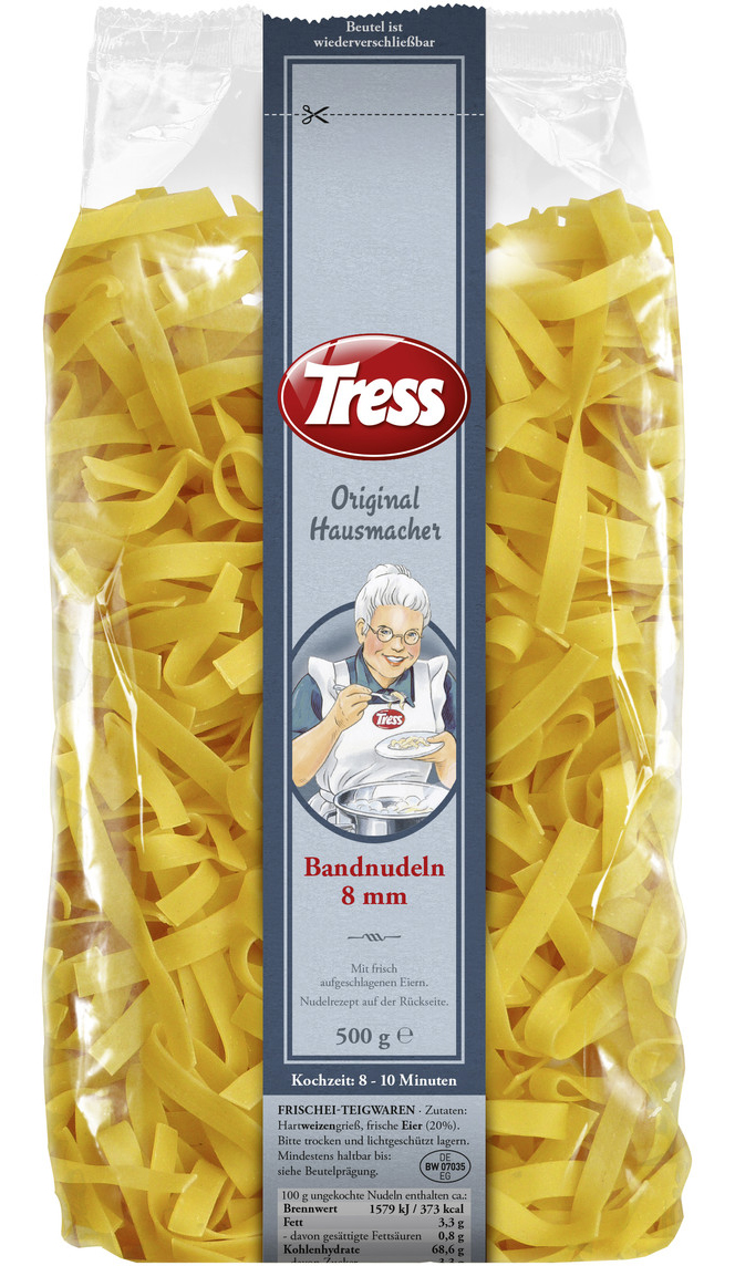 Tress Original Hausmacher Bandnudeln 8mm 500G