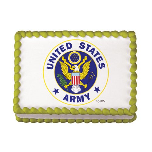 US Army Logo Edible Icing Image for 1/4 sheet cake by Whimsical Practicality