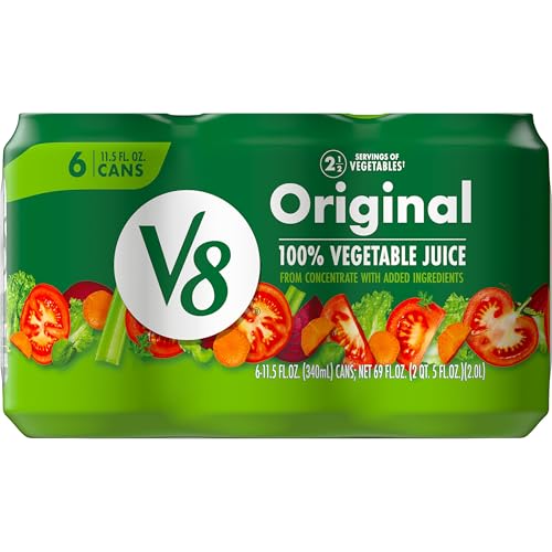 V8 Original Rote Beete 100% Gemüse-Saft 340ml, 6 Dosen à 340ml, 6 Stück von V8