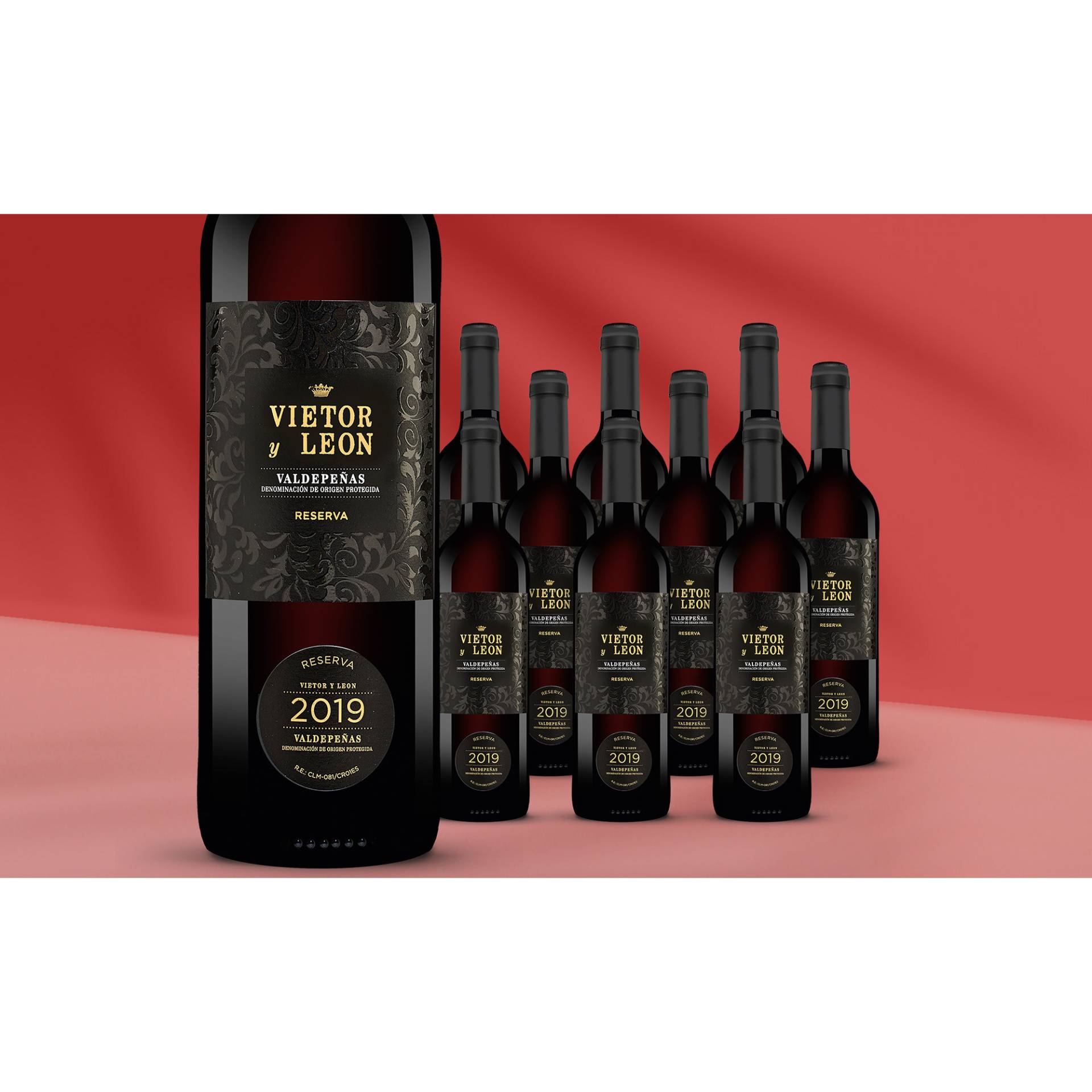 Vietor y Leon Reserva 2019  7.5L 13% Vol. Weinpaket aus Spanien