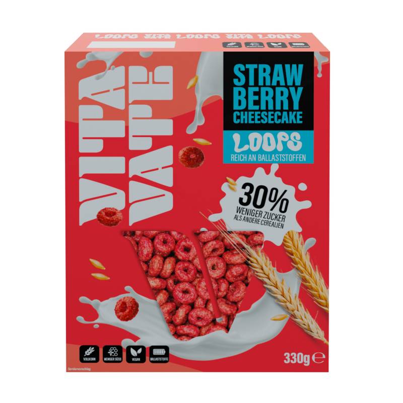 Vitavate Loops Strawberry Cheesecake 330G