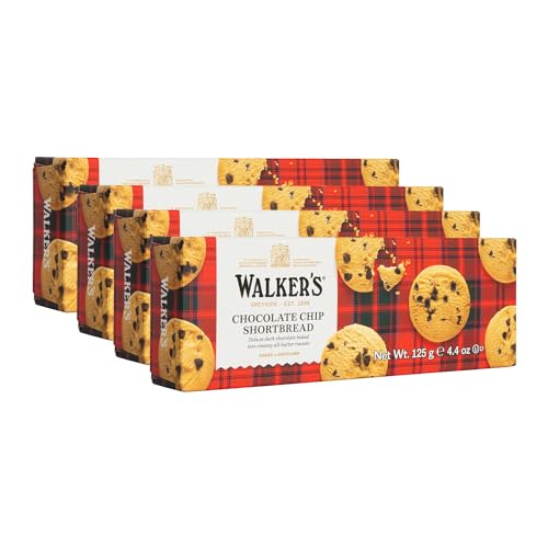 Walkers Shortbread Chocolate Chip, 4.4-Ounce (Pack of 4)