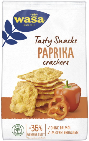 Wasa Tasty Snacks Paprika Crackers 150G