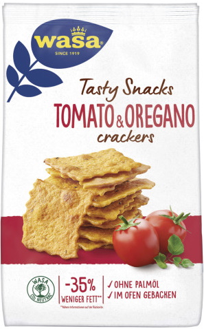 Wasa Tasty Snacks Tomato & Oregano Crackers 160G