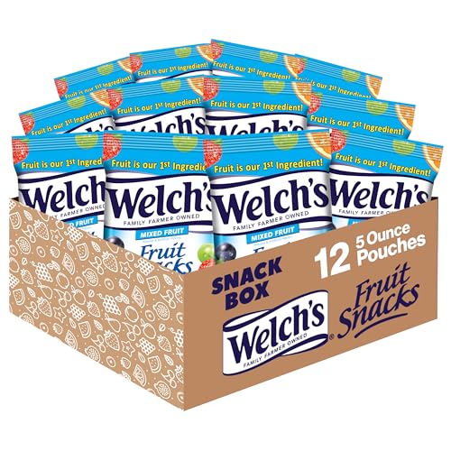 Welchs Mixed Fruit Fruit Snacks, 5-Ounce (Pack of 12)