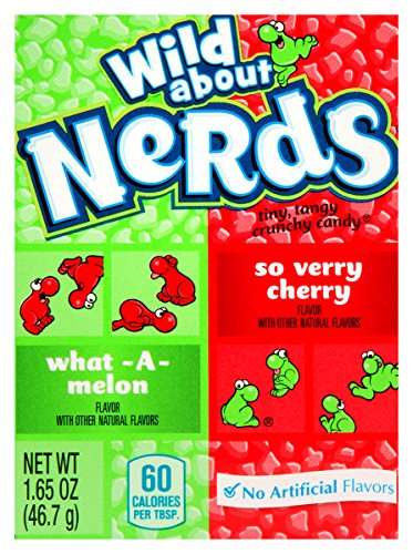 Wonka Nerds Wildkirsche und Wassermelone, 46,7 g, 4 Stück von Wonka