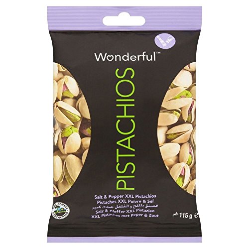 Wunderbare XXL Pistachios - Salt & Pepper (115g) - Packung mit 2 von Wonderful Pistachios