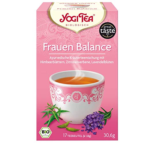 Yogi Tee, Frauenbalance-Tee Ayurvedische Teemischung, Biotee, milde Mittelmeerleichte Teemischung, Biotee, 17 Teebeutel, 30,6g