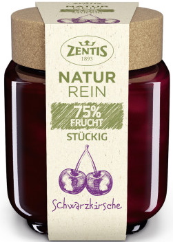 Zentis Naturrein 75% Fruchtaufstrich Schwarzkirsche 200G