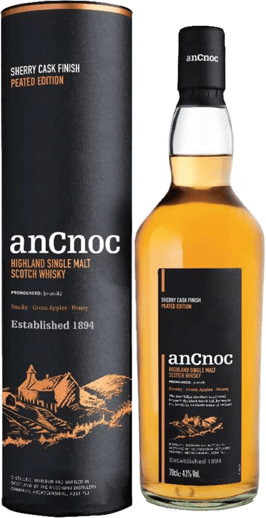 anCnoc Peated Sherry Cask Single Malt Scotch Whisky