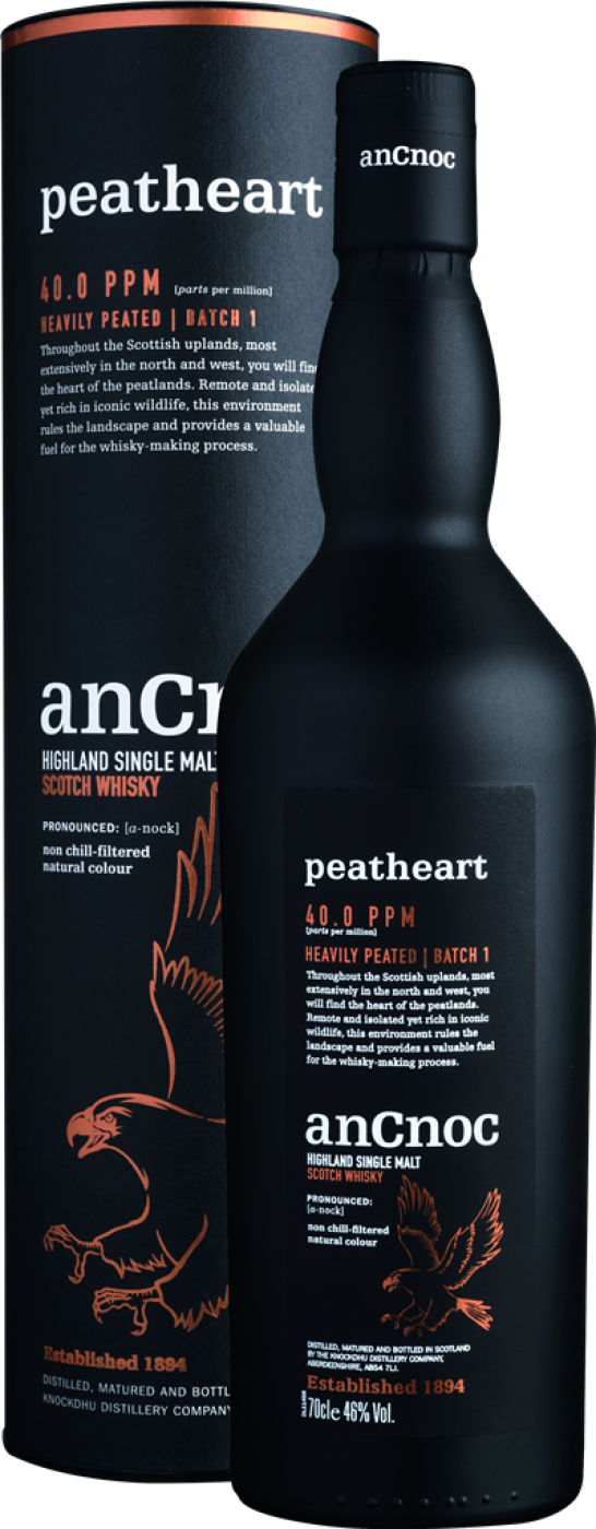 anCnoc »Peatheart 40.0 PPM« Highland Single Malt Scotch Whisky