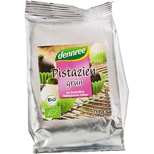 dennree Grüne Pistazien, geschält, ungeröstet, ungesalzen (70 g) - Bio