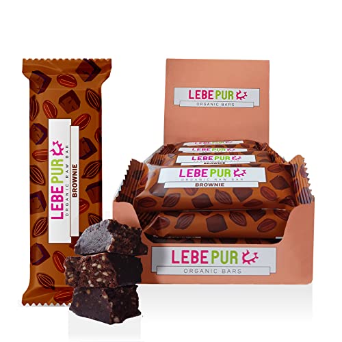 Lebepur Bio Energieriegel Brownie 15x50g | veganer Riegel auf Dattelbasis | Cashewkerne, Cashewmus, Kakao | ohne Zuckerzusatz | Rohkostriegel glutenfrei | laktosefrei | Power Bar | Großpackung von Lebepur