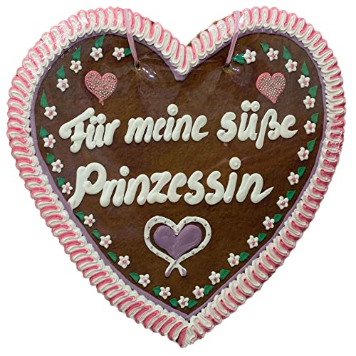 Lebkuchenherz 2000 Gramm mit individuellem Text ca. 56 x 63 cm mit Wunschtext (lila) von Lebkuchenherz München Schifferl