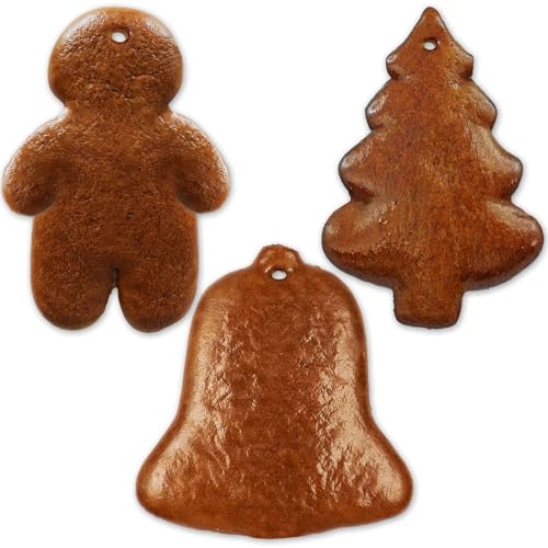 15x Lebkuchen Rohlinge je 5x Glocke Tanne Mann zum verzieren - Bastelset zum selber Gestalten für Weihnachten basteln LEBKUCHEN WELT von Lebkuchenwelt