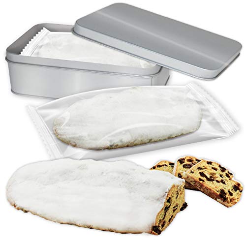 Edel-Marzipanstollen 1000g in Geschenkdose - Premium Qualität - Frisch & Saftig! - Saftiger Christstollen mit Edel Marzipan-Füllung LEBKUCHEN WELT von Lebkuchenwelt