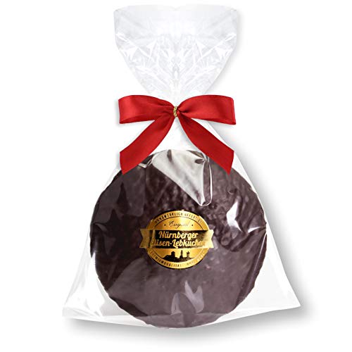 Elisen-Lebkuchen Vegan - Zartbitter - 80g - Premium Qualität - Frisch & Saftig! - Nürnberger Elisenlebkuchen schokoliert ohne Gluten LEBKUCHEN WELT von Lebkuchenwelt