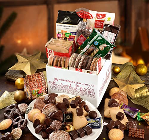 LEBKUCHEN WELT Adventsgenuss Angebots Paket ca. 1.610g Weihnachtspaket Weihnachten Geschenkbox Lebkuchen Gebäckmischung Geschenkset Präsentbox Weihnachtsmischung von Lebkuchenwelt